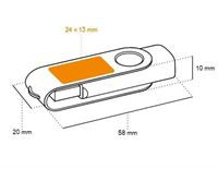 CHIAVETTA USB TWISTER RUBBY 2.0 o 3.0